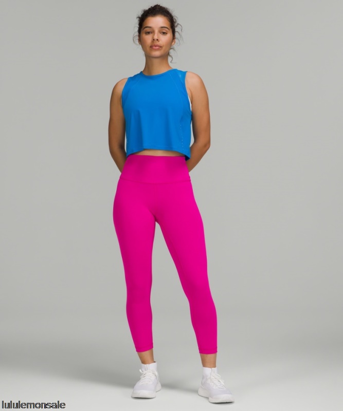 Lululemon Damen DELULU081 | Wunder Train High-rise Crop 23 Gereifte Himbeere